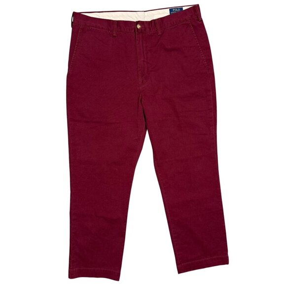 Polo Ralph Lauren Classic Fit Chino Pants Red Cotton 38x29